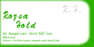 rozsa hold business card